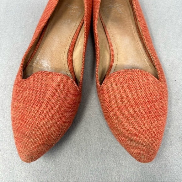 Joie Orange Linen Flats Women’s Size EU 39.5 - Picture 6 of 12
